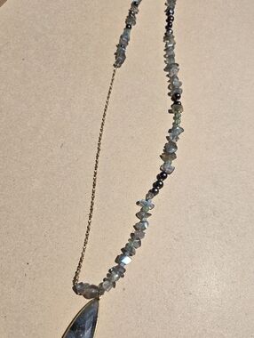 Labradorite And Pearl with Pendant necklace